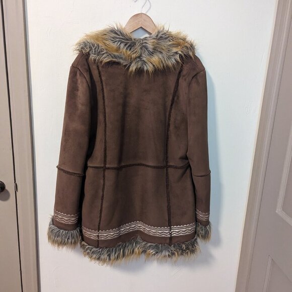 Vintage Penny Lane Learsi Jacket Afghan Fur Leather Embroidered Festival Boho - Picture 8 of 11